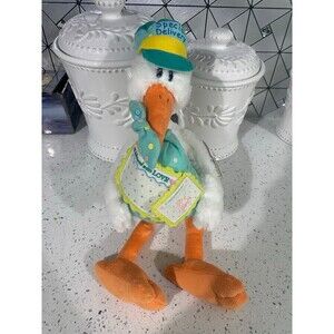 First & Main 2836 Bundle Ojoy Stork Delivery Plush Green White 16" New Baby NWT